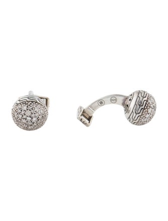 John Hardy 1.76ctw Diamond Ball Cufflinks