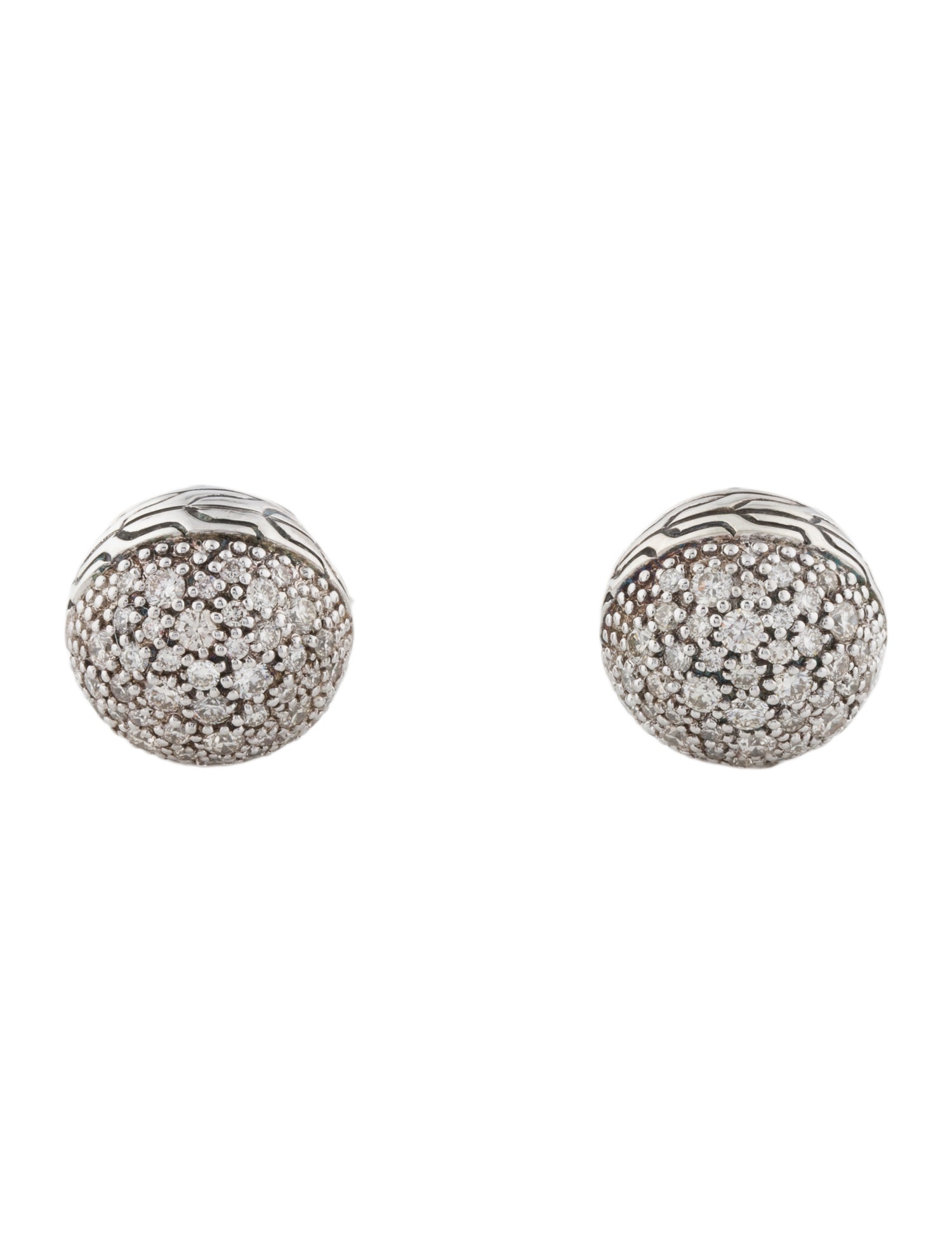 John Hardy 1.76ctw Diamond Ball Cufflinks