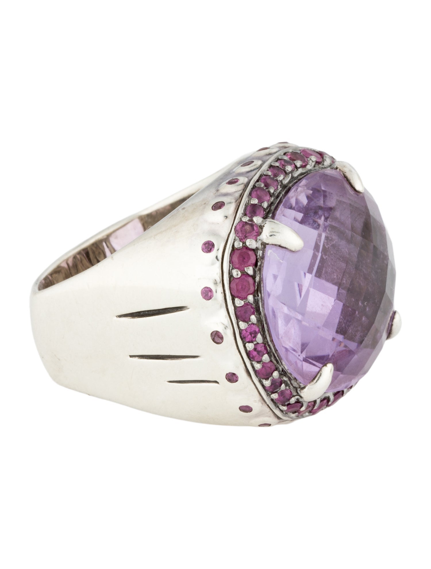 John Hardy Amethyst & Tourmaline Cocktail Ring