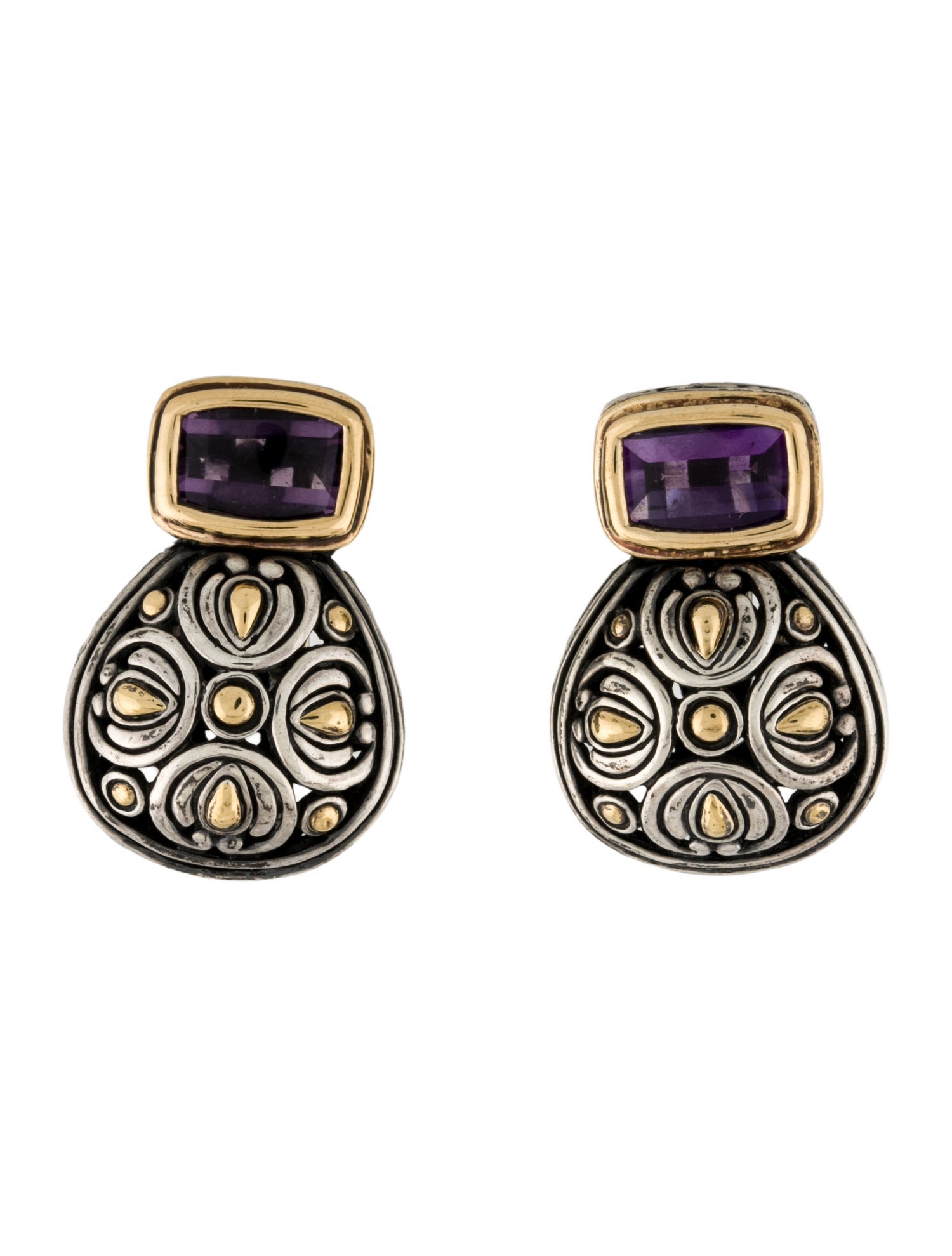 John Hardy Amethyst Earclip Earrings