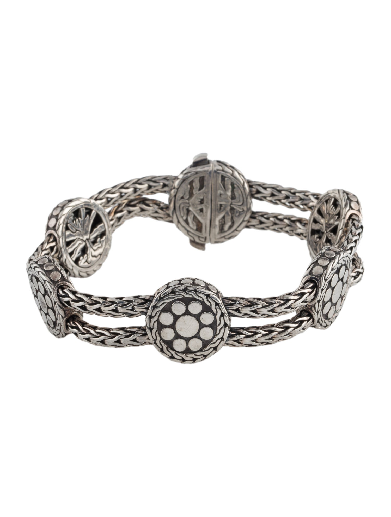 John Hardy Dot Disc Station Bracelet