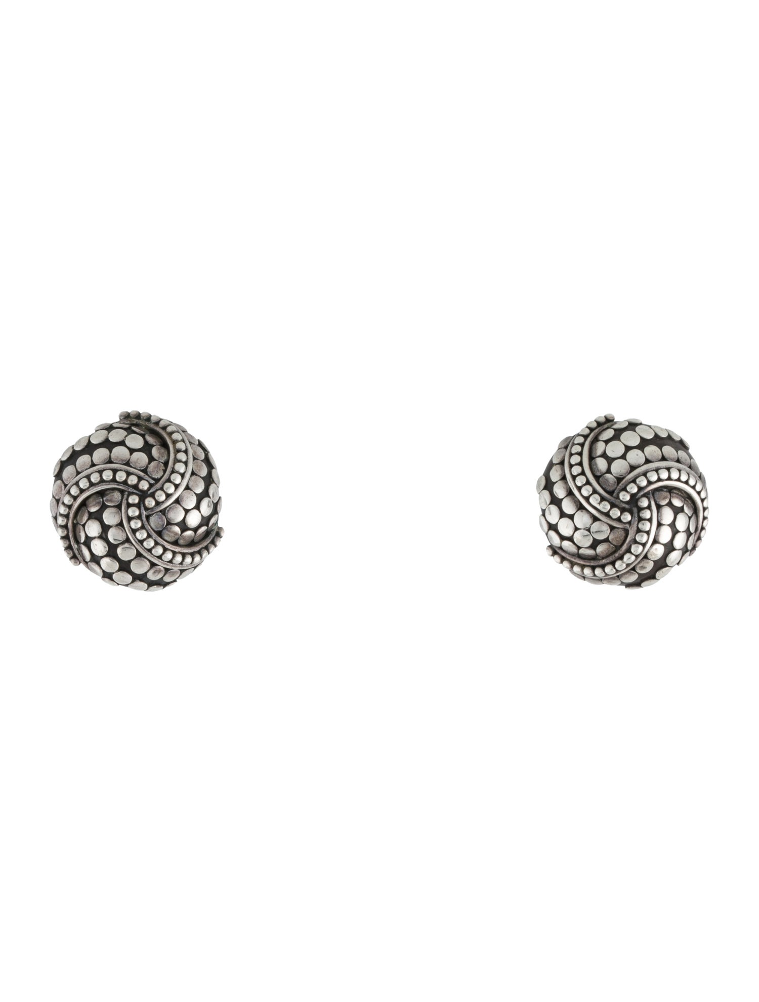 John Hardy Twirl Dot Earclip Earrings
