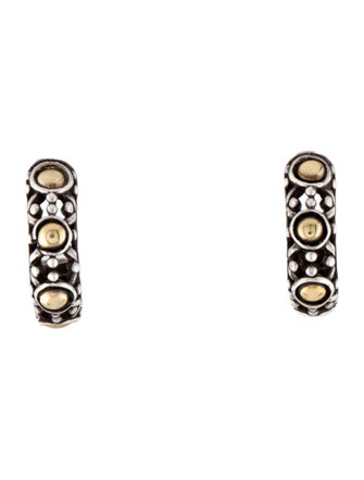 John Hardy Two-Tone Jaisalmer Huggie Earrings
