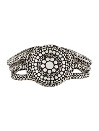 John Hardy Three-Row Dot Medallion Bracelet