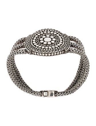John Hardy Three-Row Dot Medallion Bracelet