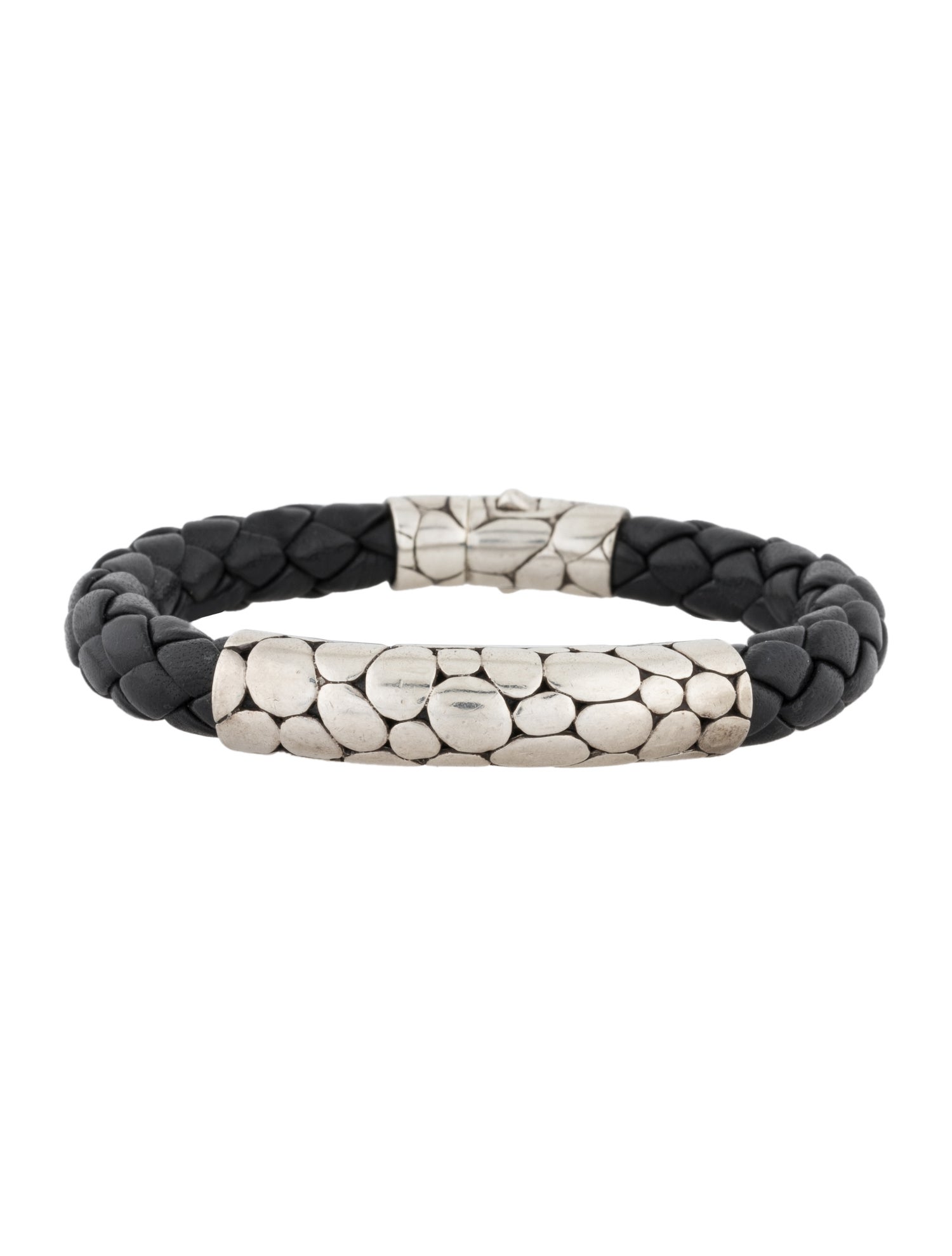 John Hardy Kali Black Leather Bracelet