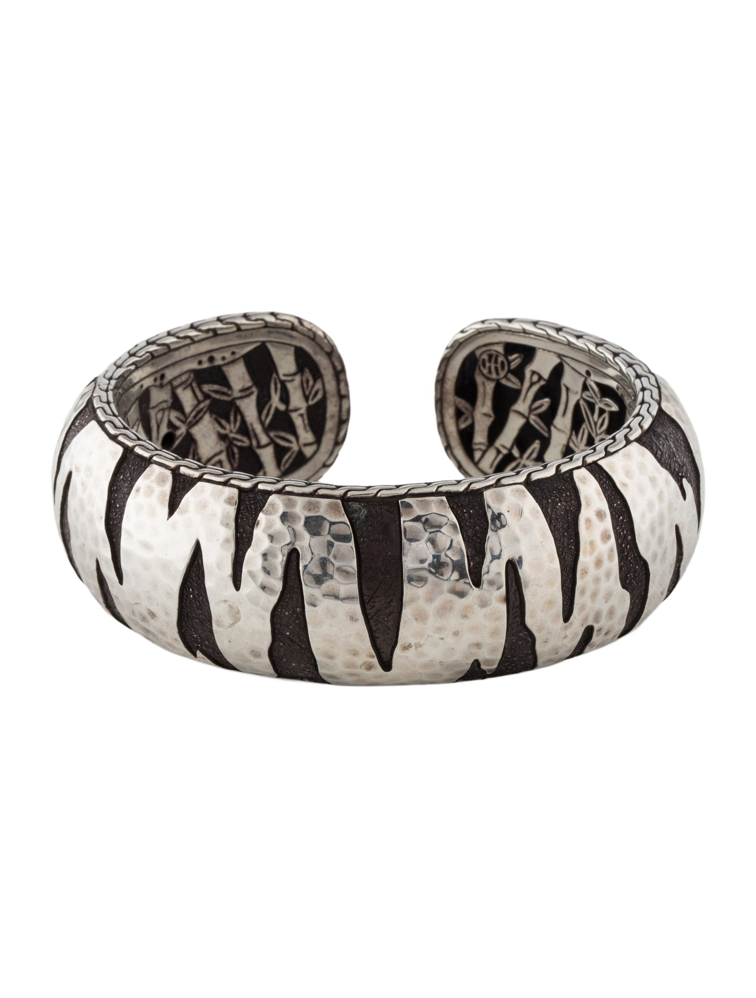 John Hardy Palu Macan Tiger Stripe Hinged Cuff Bracelet