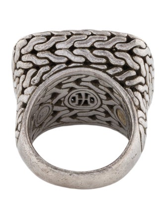 John Hardy Diamond Pave Square Ring