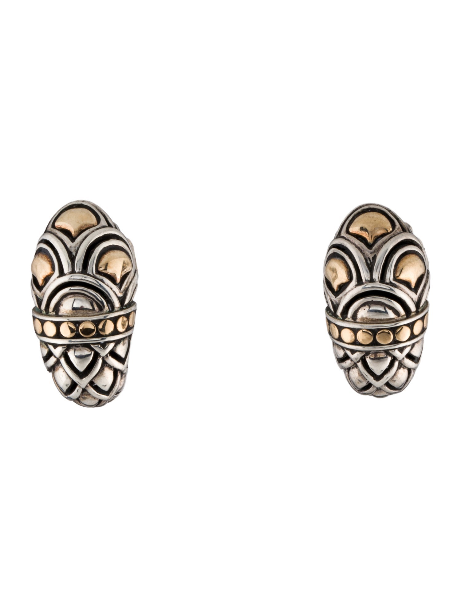 John Hardy Two-Tone Naga Shrimp Earrings
