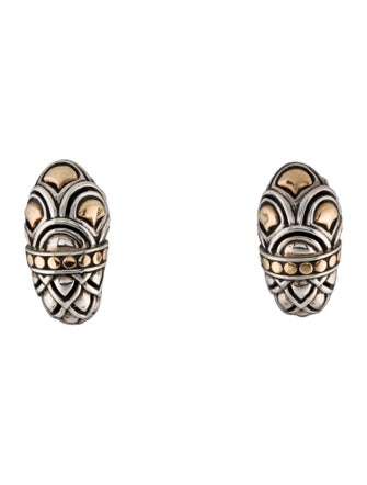 John Hardy Two-Tone Naga Shrimp Earrings