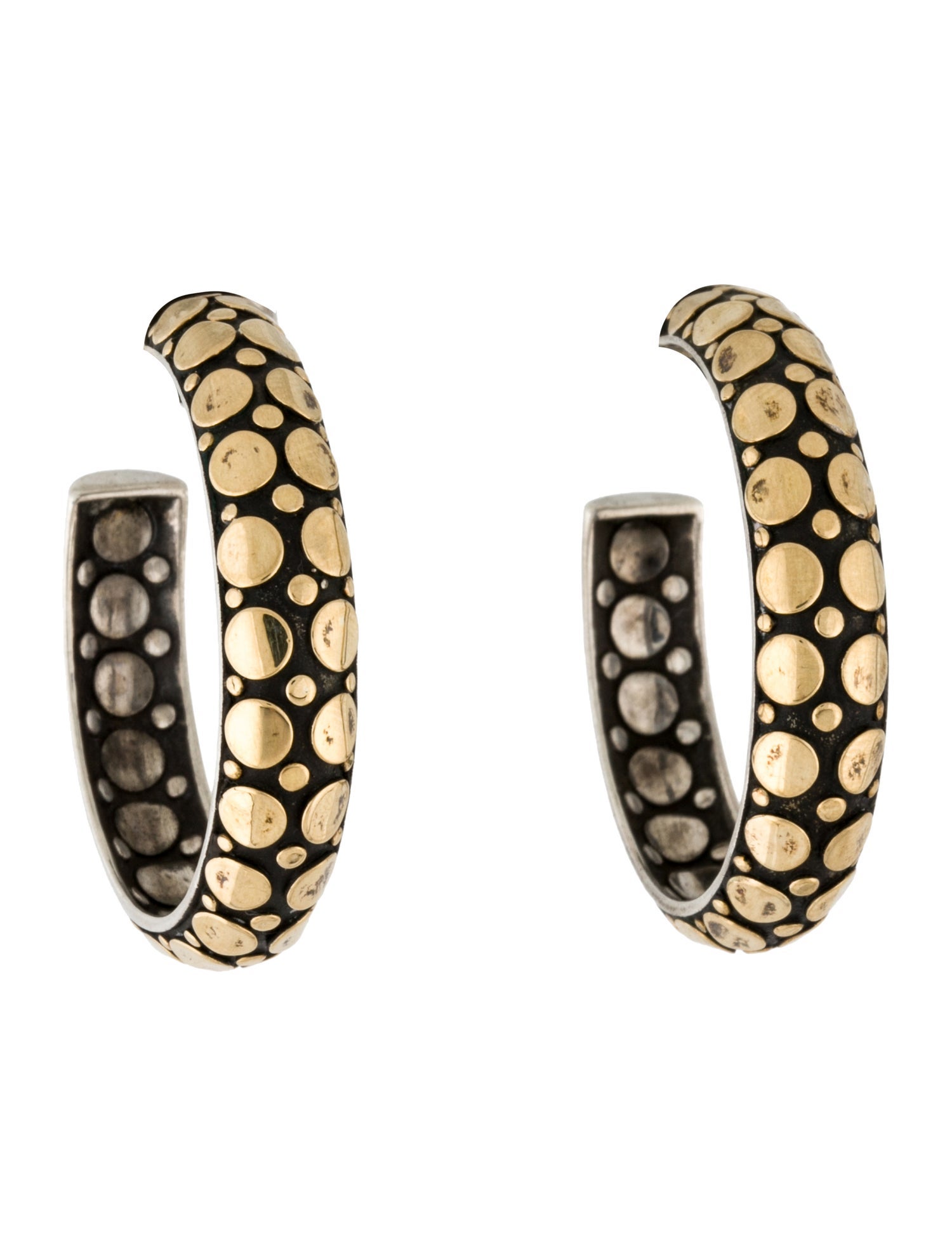 John Hardy Two-Tone Dot Hoops