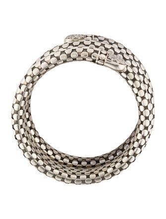 John Hardy Diamond Dot Triple Coil Wrap Bracelet
