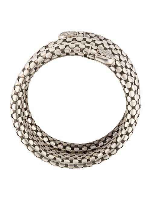 John Hardy Diamond Dot Triple Coil Wrap Bracelet