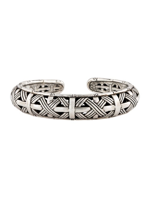 John Hardy Bamboo Basket Weave Cuff Bracelet