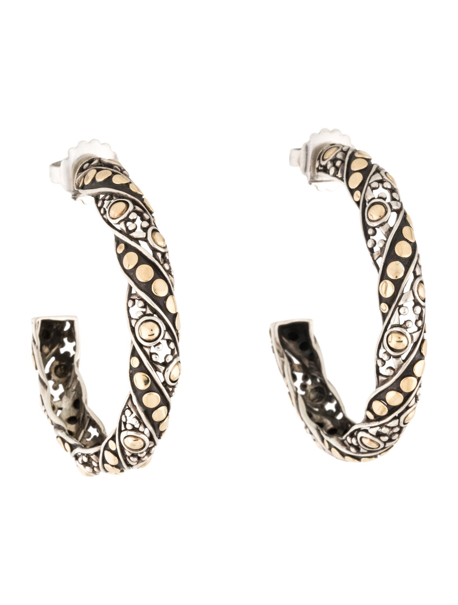 John Hardy Two-Tone Jaisalmer Hoops