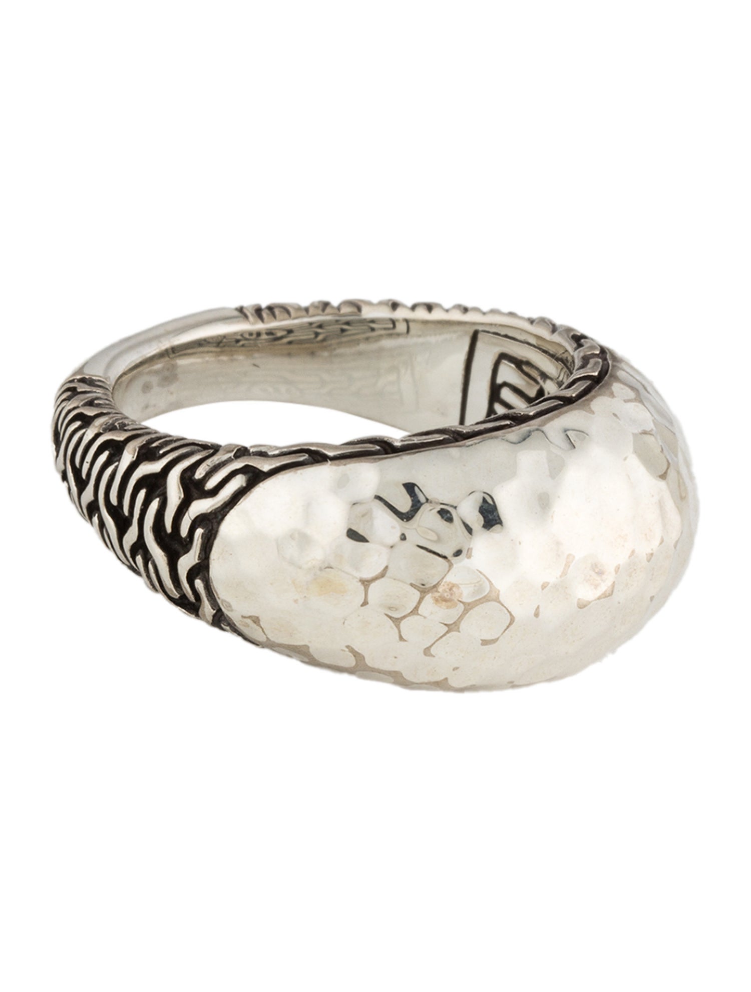John Hardy Classic Chain Hammered Dome Ring