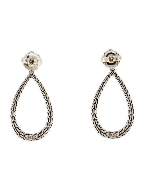 John Hardy Classic Chain Open Teardrop Drop Earrings