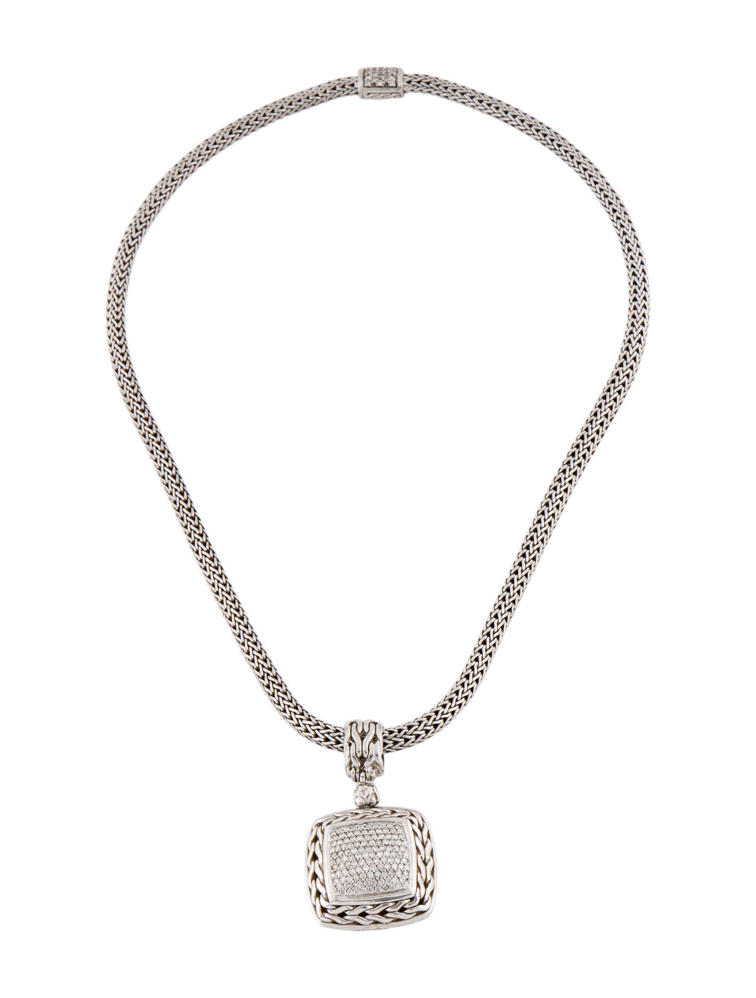 John Hardy Diamond Pavé Classic Chain Pendant Necklace