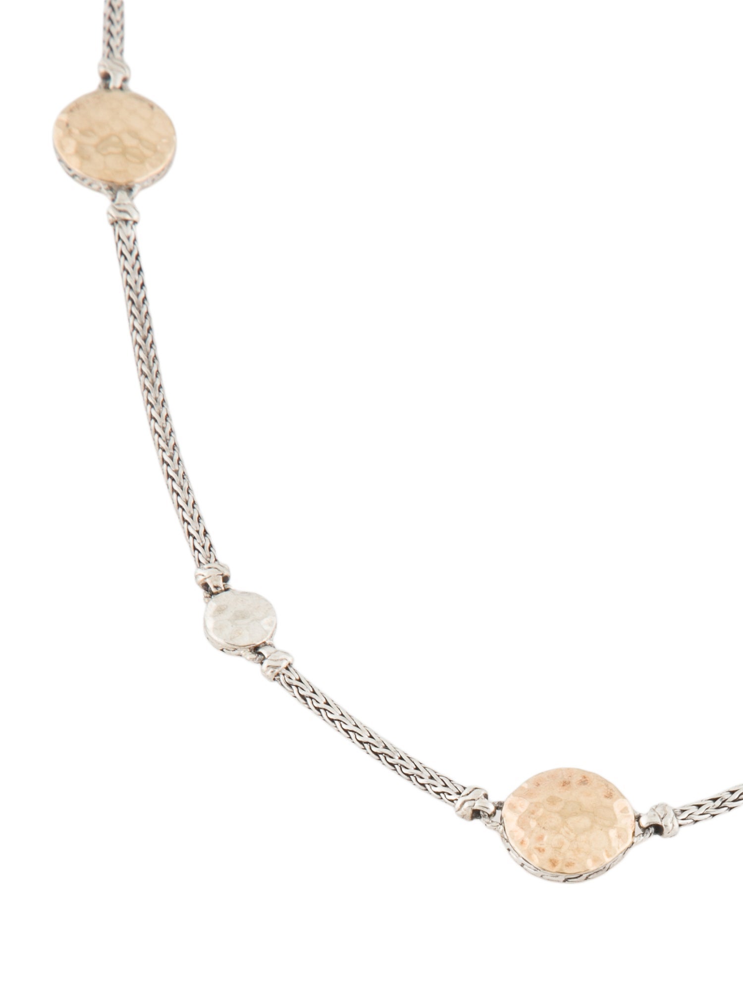 John Hardy Palu Dot Hammered Station Chain Necklace