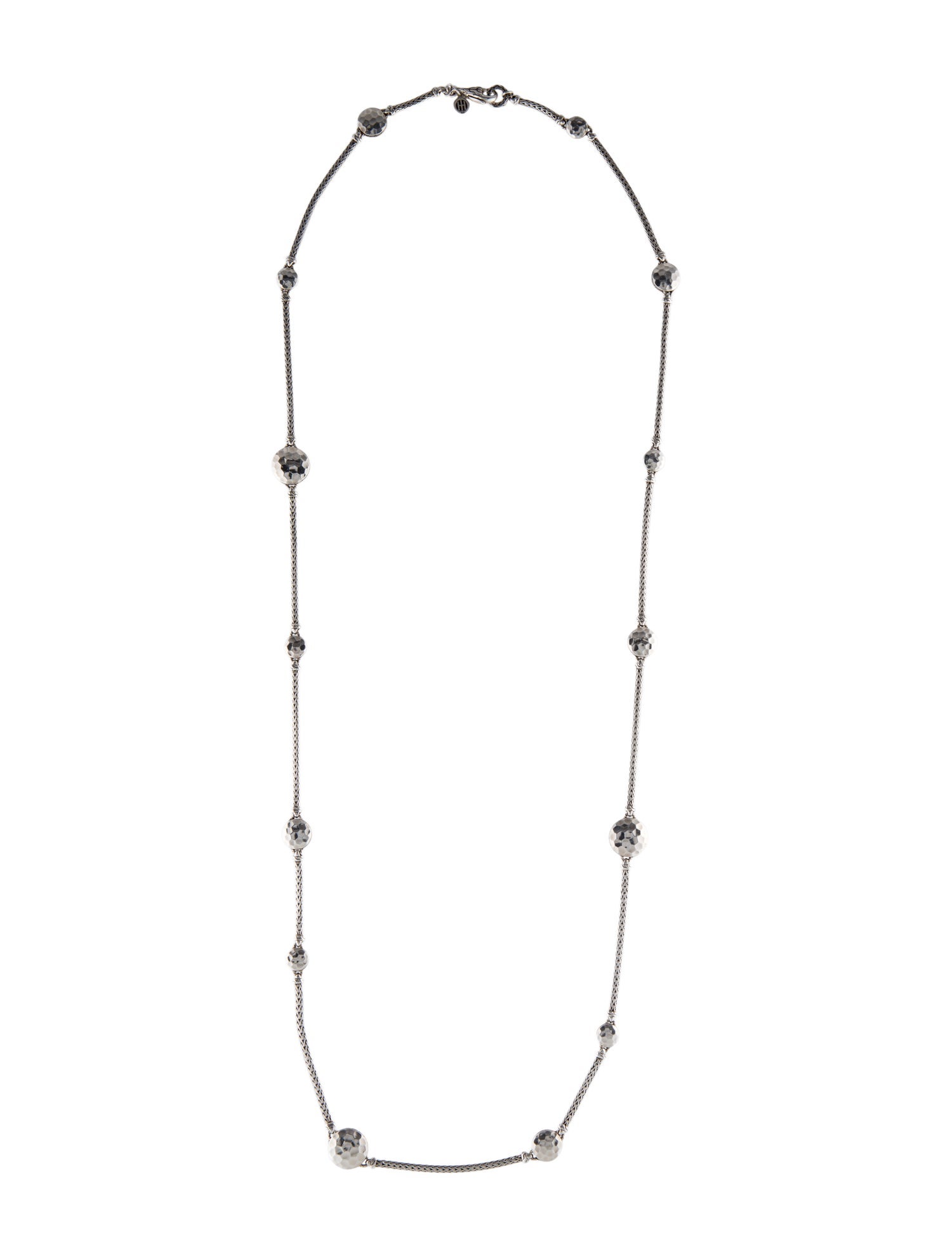 John Hardy Palu Hammered Disc Station Necklace