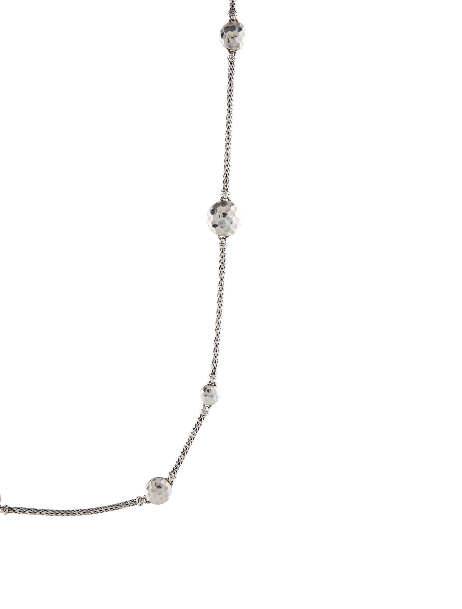 John Hardy Palu Hammered Disc Station Necklace