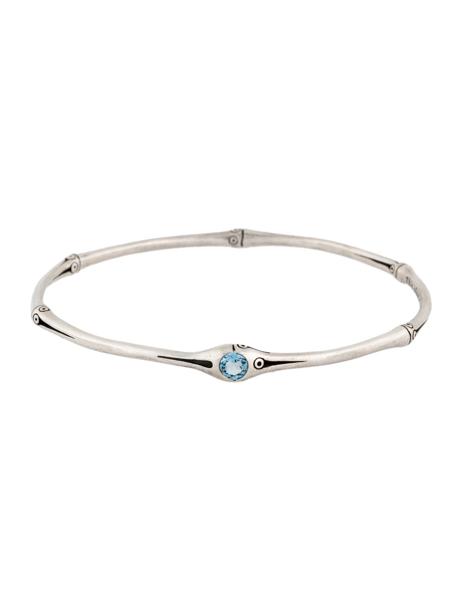 John Hardy Topaz Bamboo Bangle Bracelet