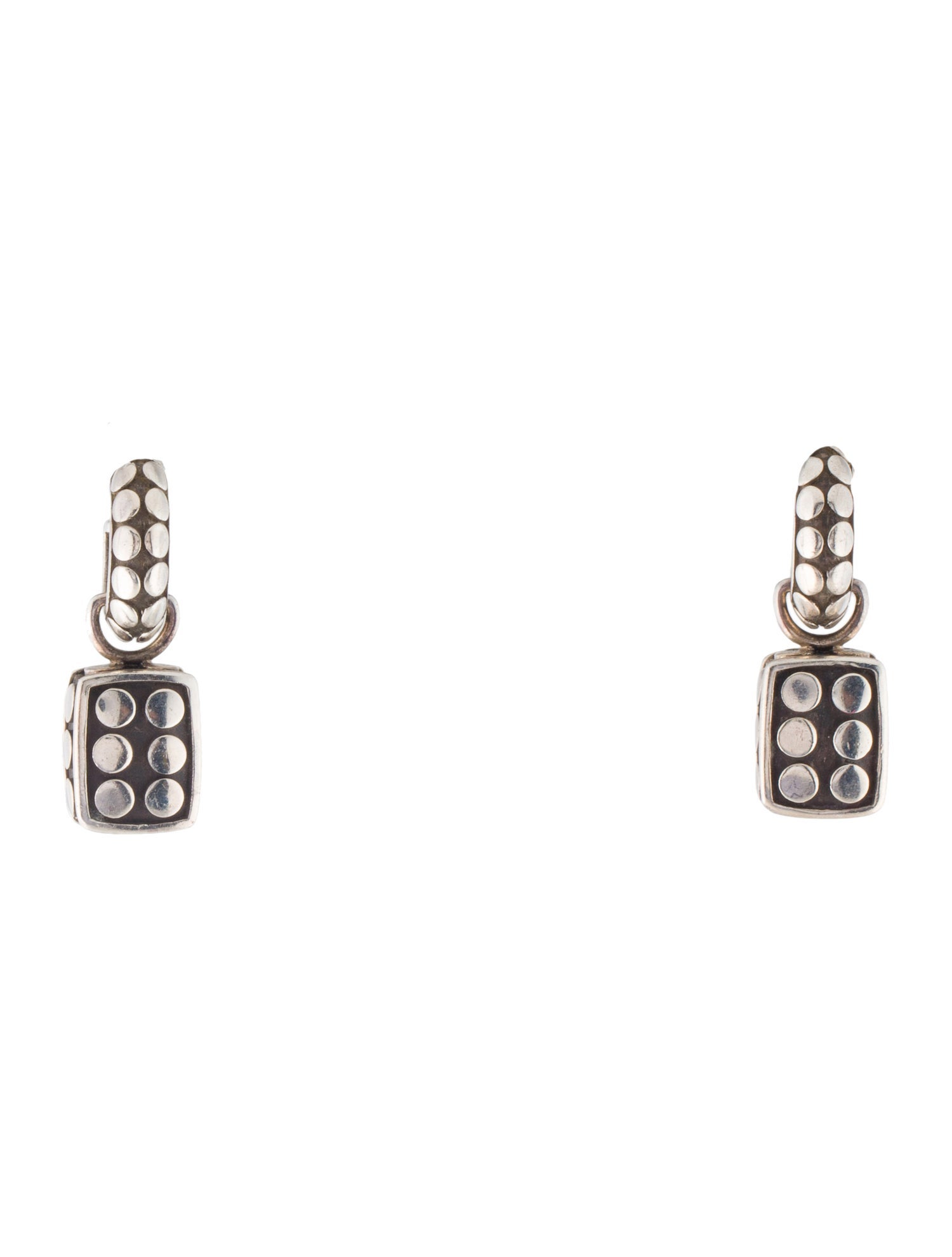 John Hardy Dot Square Earrings