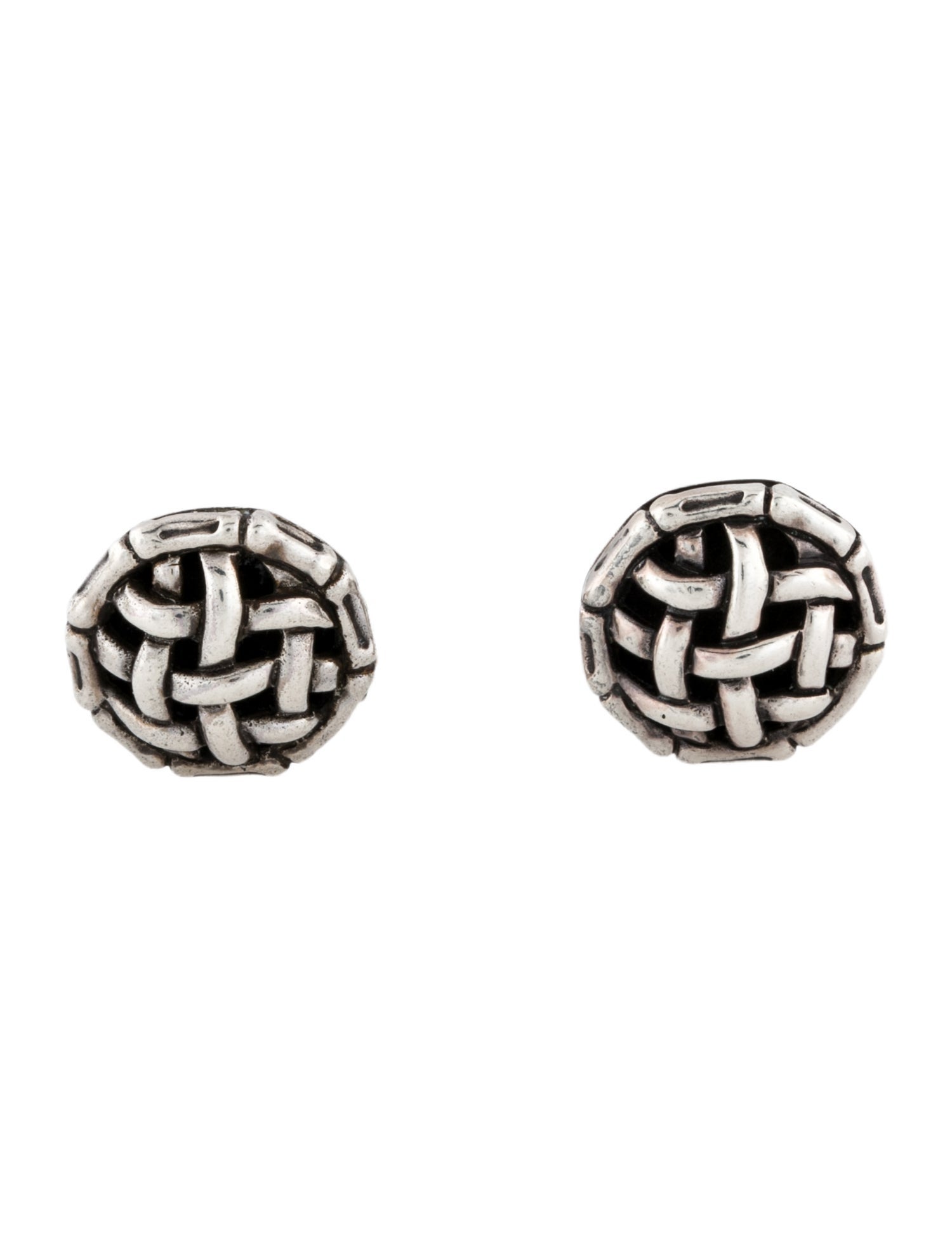 John Hardy Vintage Crossweave Cufflink & Shirt Stud Set