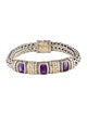 John Hardy Amethyst Dot Station Bracelet