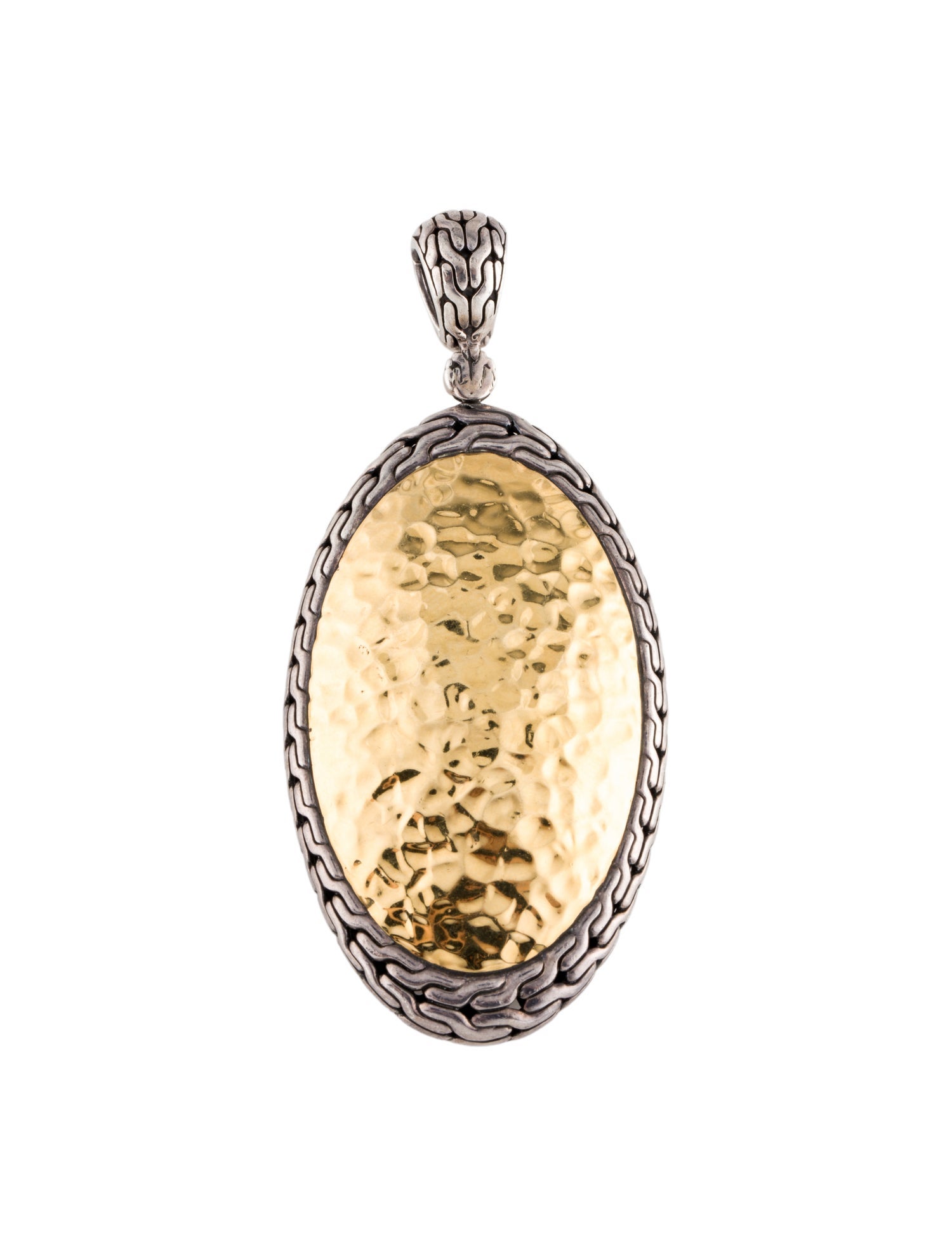 John Hardy Two-Tone Palu Oval Pendant Enhancer