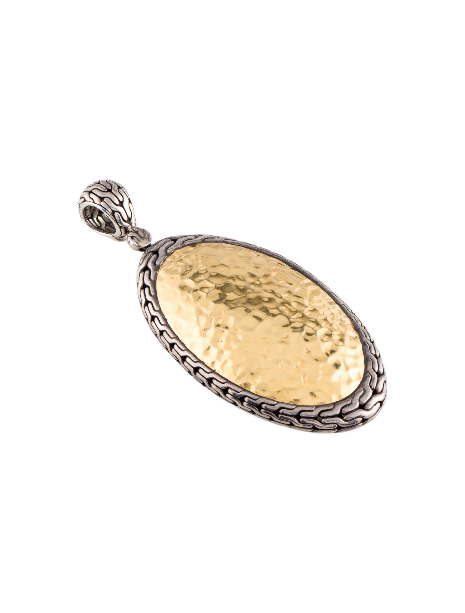 John Hardy Two-Tone Palu Oval Pendant Enhancer