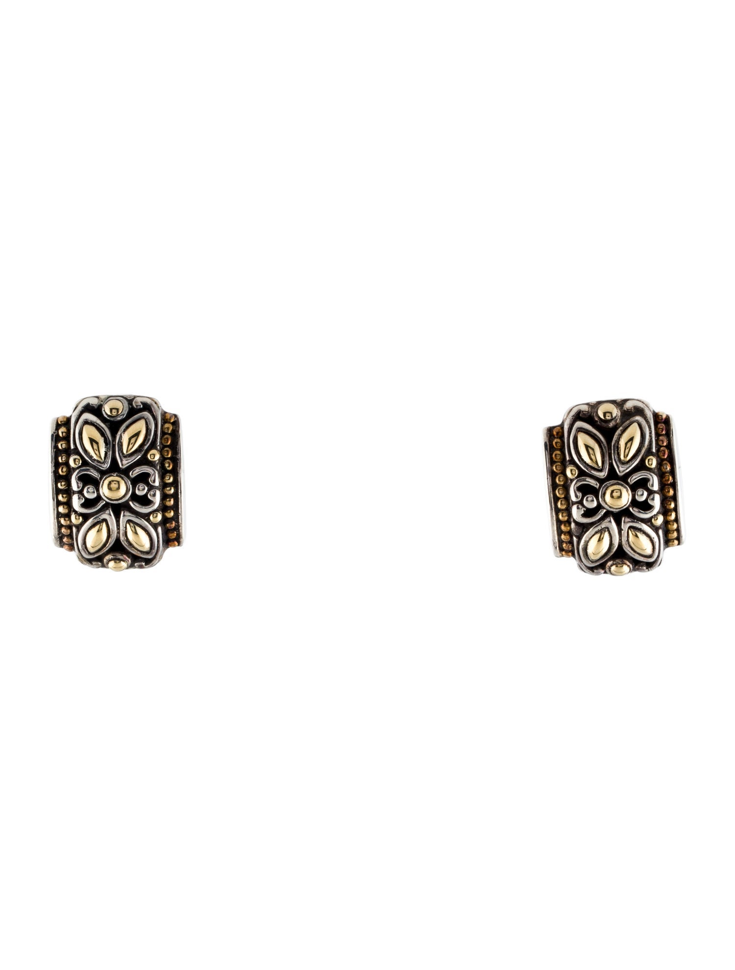 John Hardy Two-Tone Batu Kawung Earclips