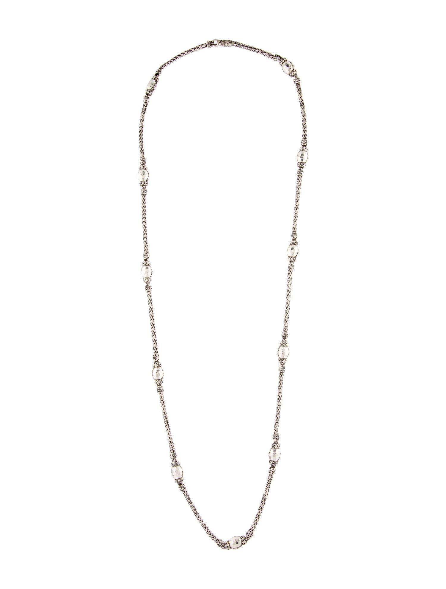 John Hardy Hammered Station Necklace