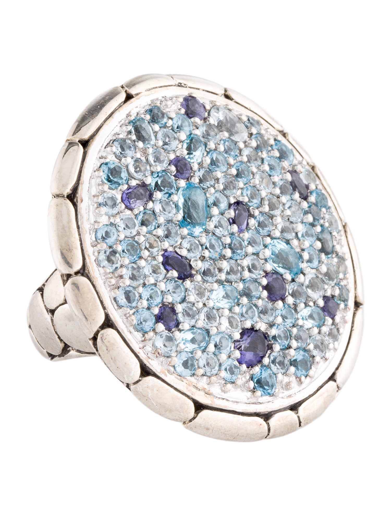 John Hardy John Hardy Topaz, Iolite & Aquamarine Kali Cocktail Ring