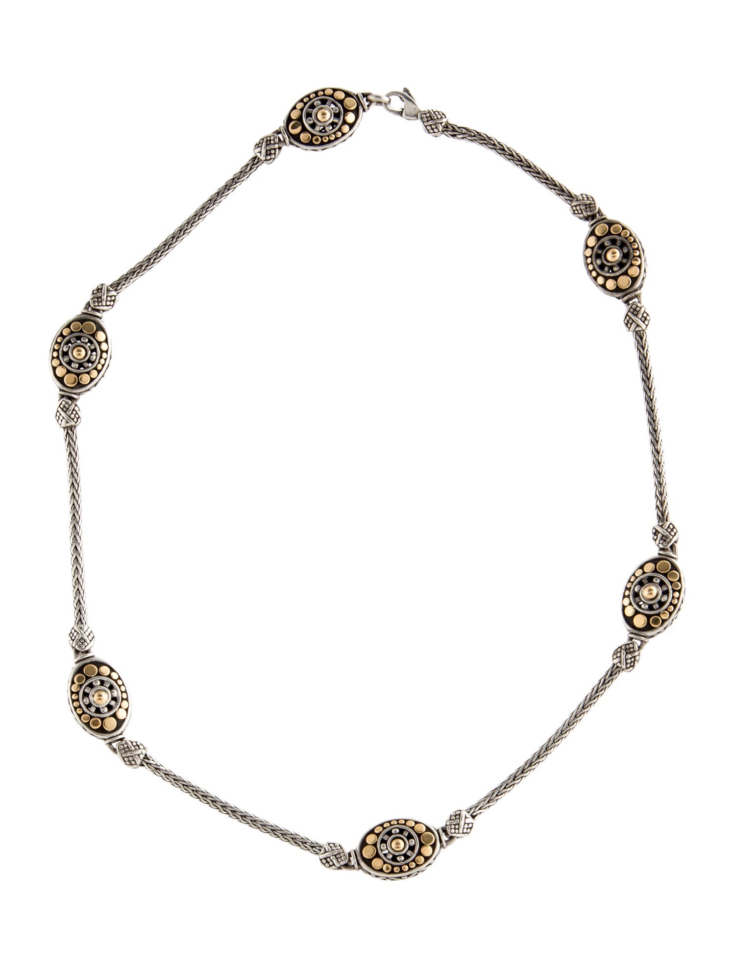 John Hardy Two-Tone Dot Station Necklace