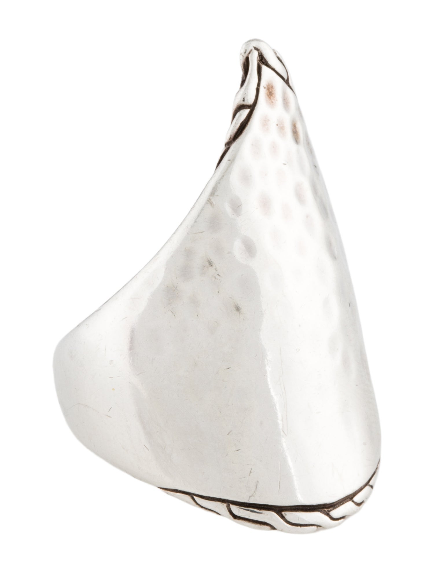 John Hardy Classic Chain Hammered Wave Ring