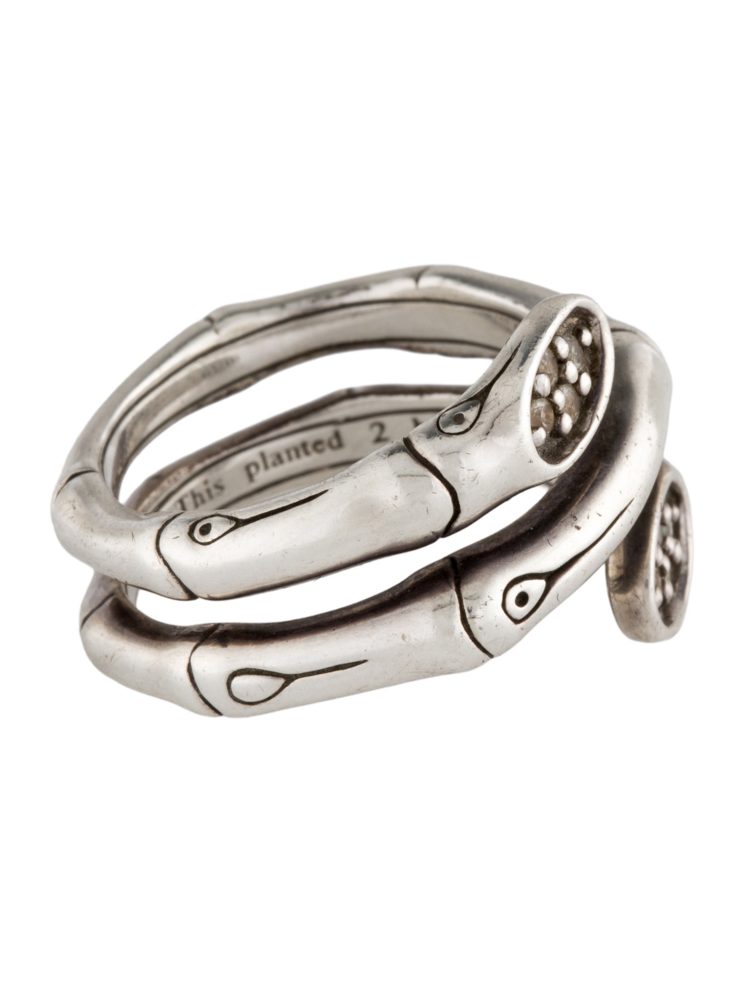 John Hardy Sapphire Bamboo Coil Ring