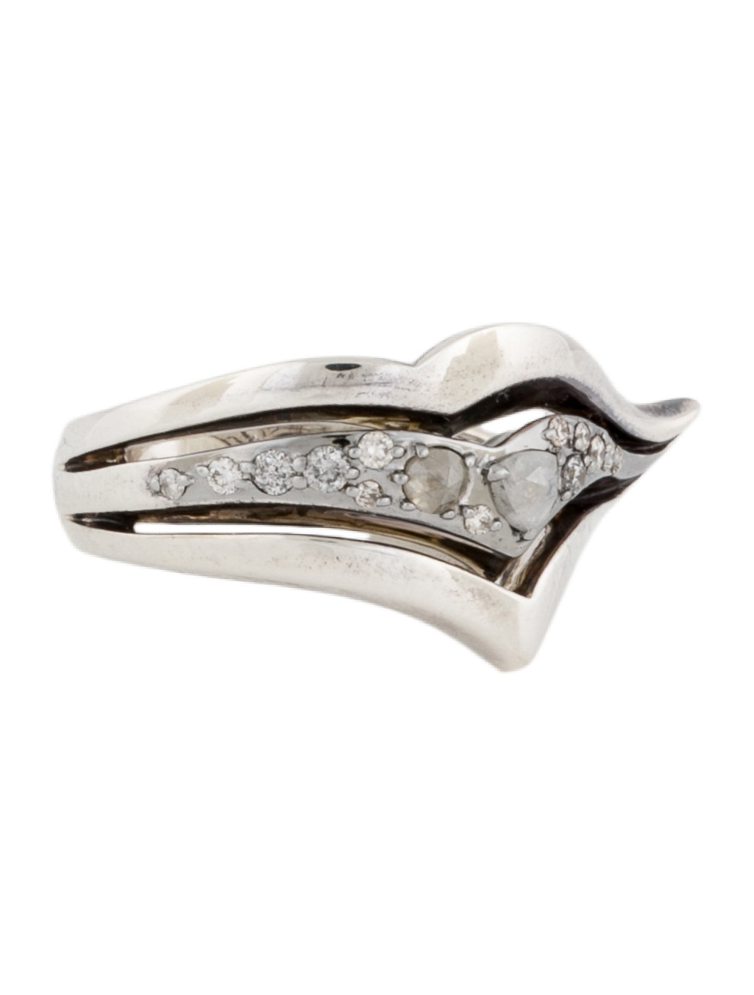 John Hardy Diamond Lahar Curve Band Ring