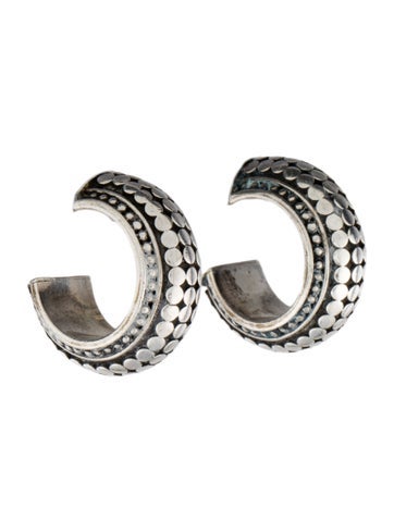 John Hardy Hoop Dot Earrings