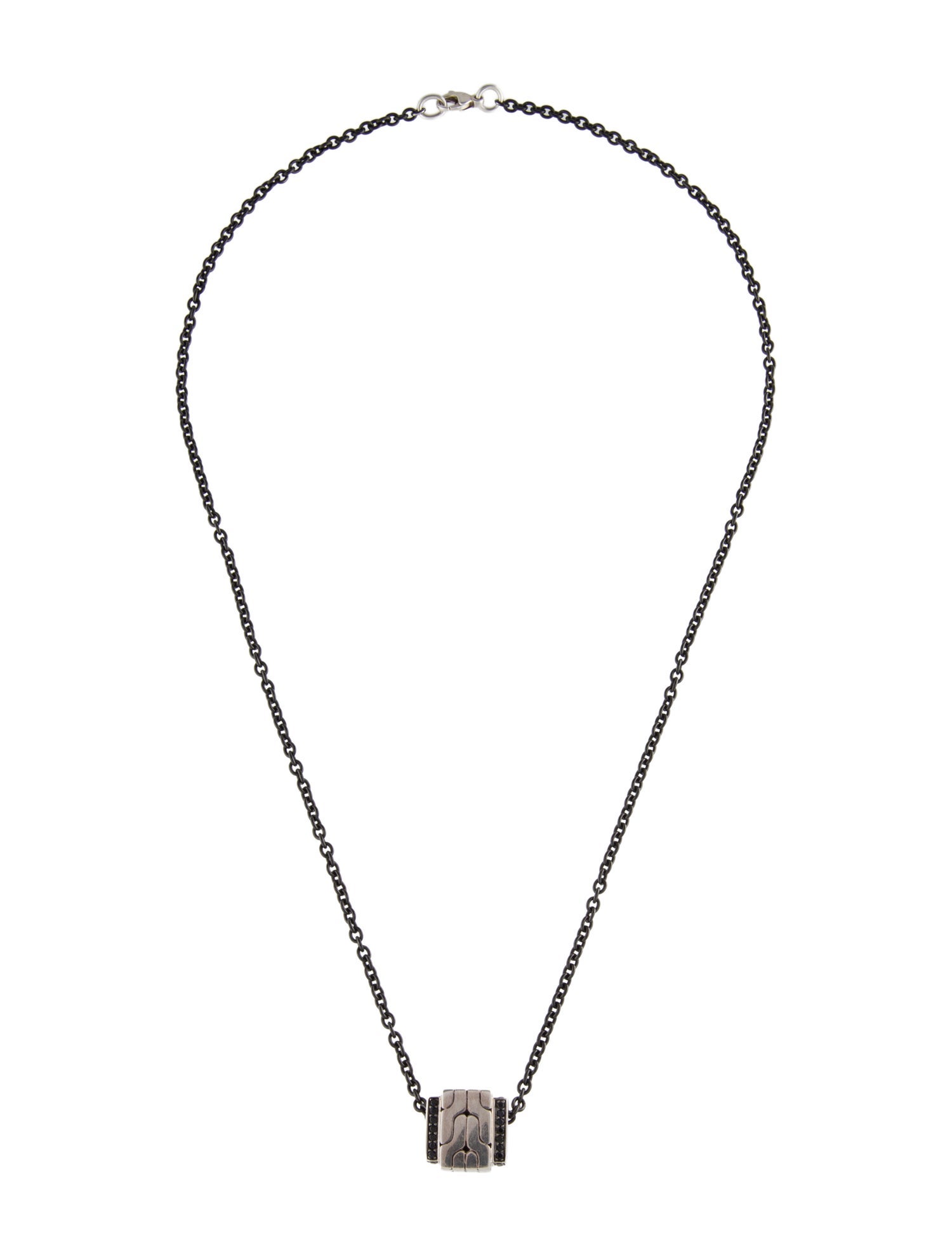 John Hardy Sapphire Cube Pendant Necklace