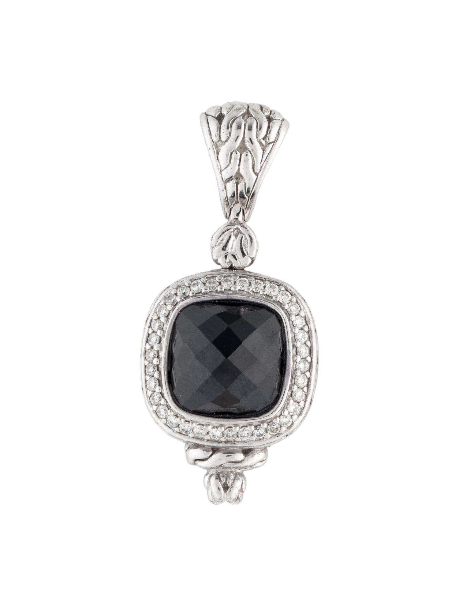 John Hardy Onyx & Diamond Pendant