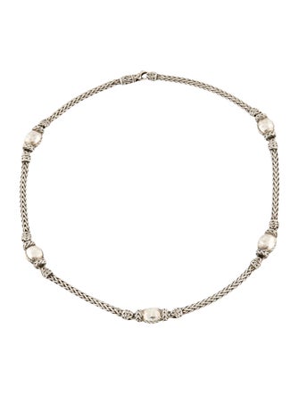 John Hardy Hammered Palu Station Chain Necklace
