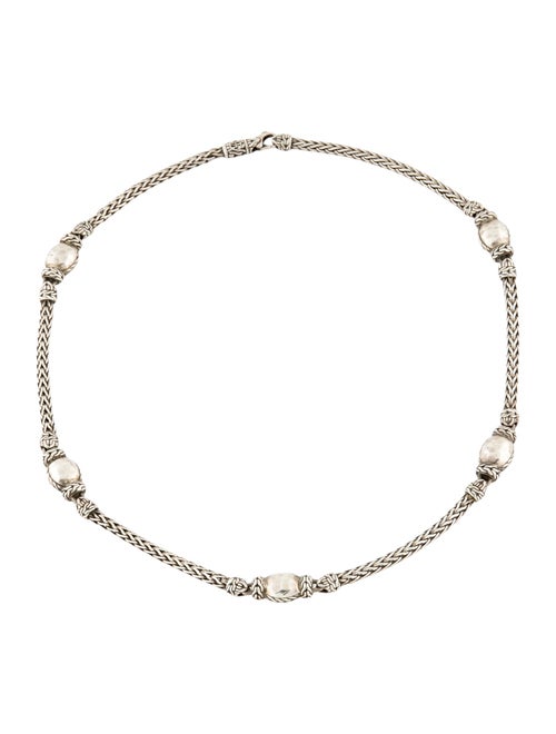 John Hardy Hammered Palu Station Chain Necklace