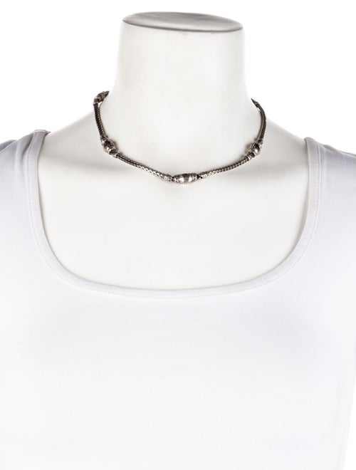 John Hardy Hammered Palu Station Chain Necklace