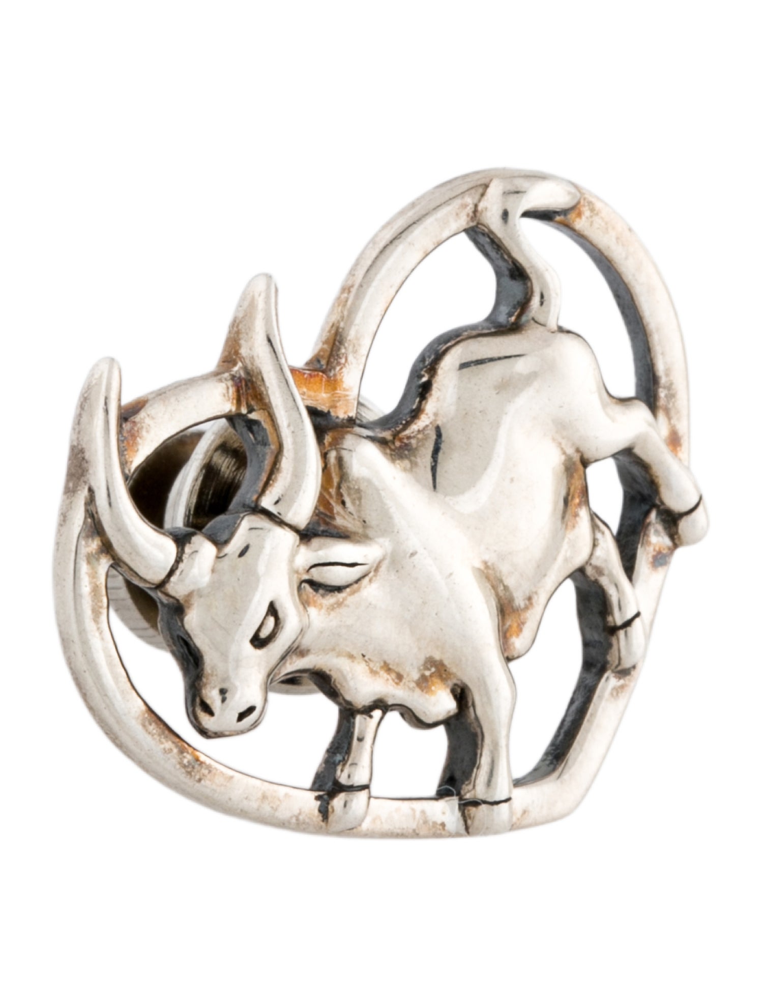 John Hardy Zodiac Bull Lapel Pin