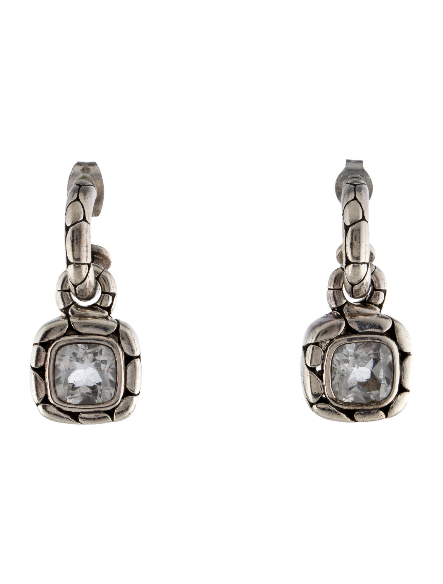 John Hardy 4.14ctw Topaz Kali Drop Earrings