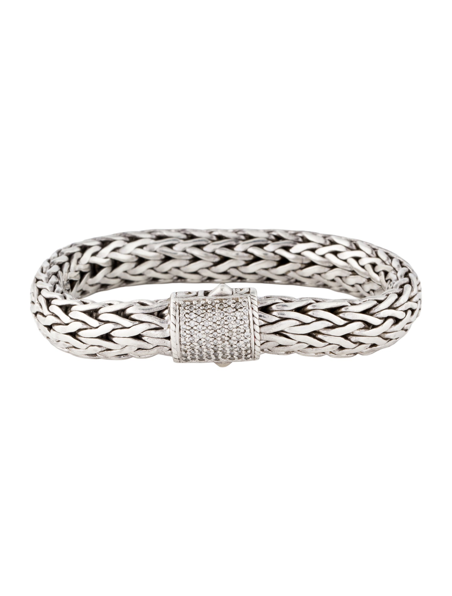 John Hardy Diamond Icon Woven Bracelet