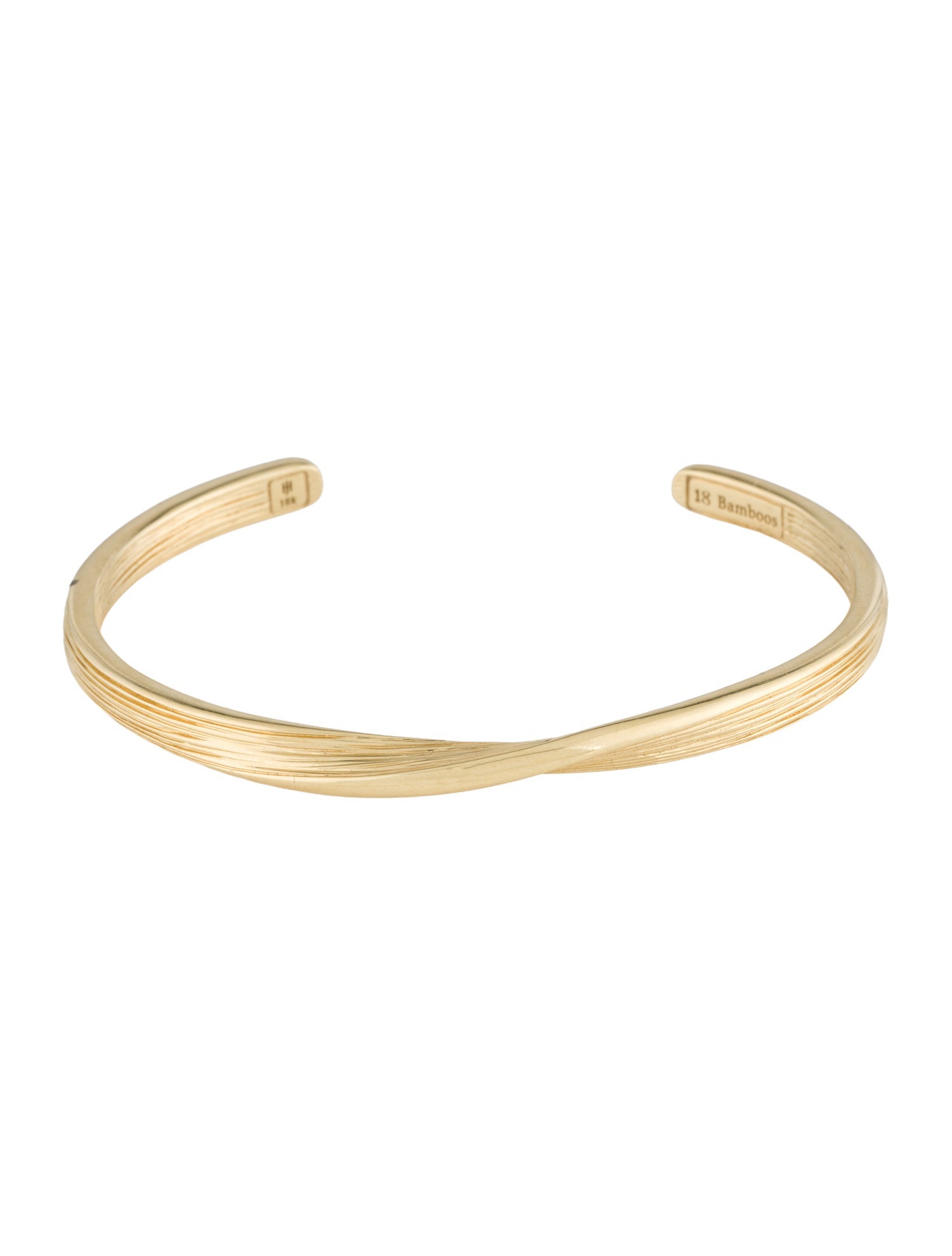John Hardy 18K Striated Cuff Bracelet