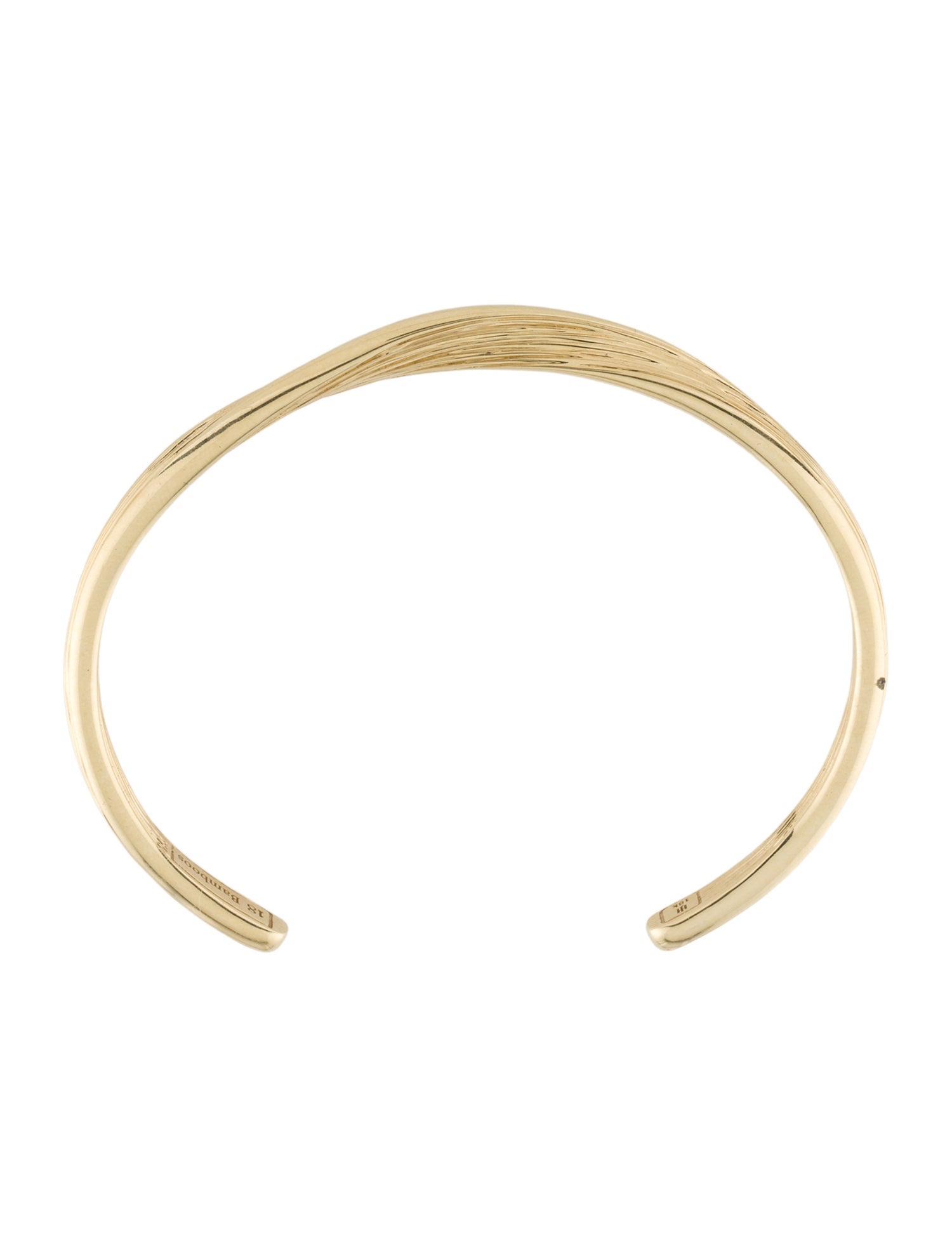 John Hardy 18K Striated Cuff Bracelet