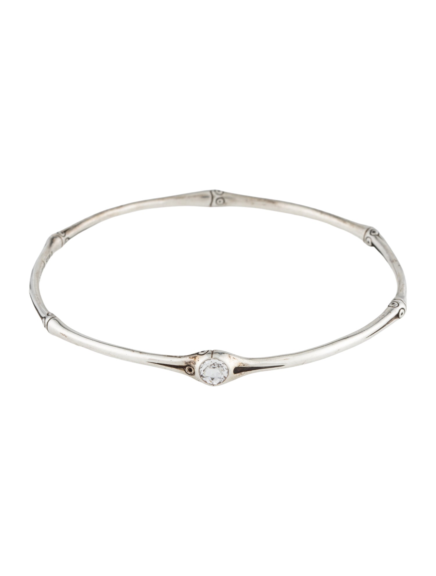 John Hardy Topaz Bamboo Bangle Bracelet